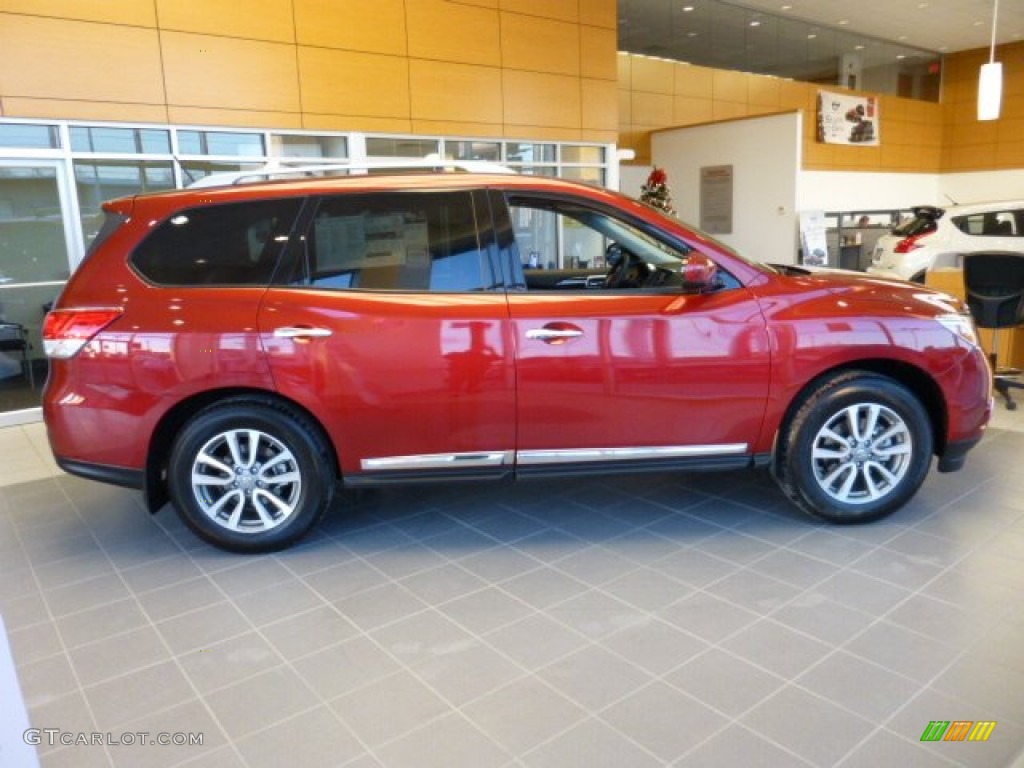 Cayenne Red 2013 Nissan Pathfinder SL 4x4 Exterior Photo #74212435