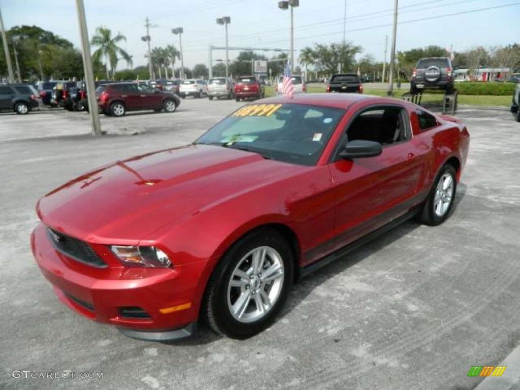 2011 Mustang V6 Coupe - Red Candy Metallic / Charcoal Black photo #7