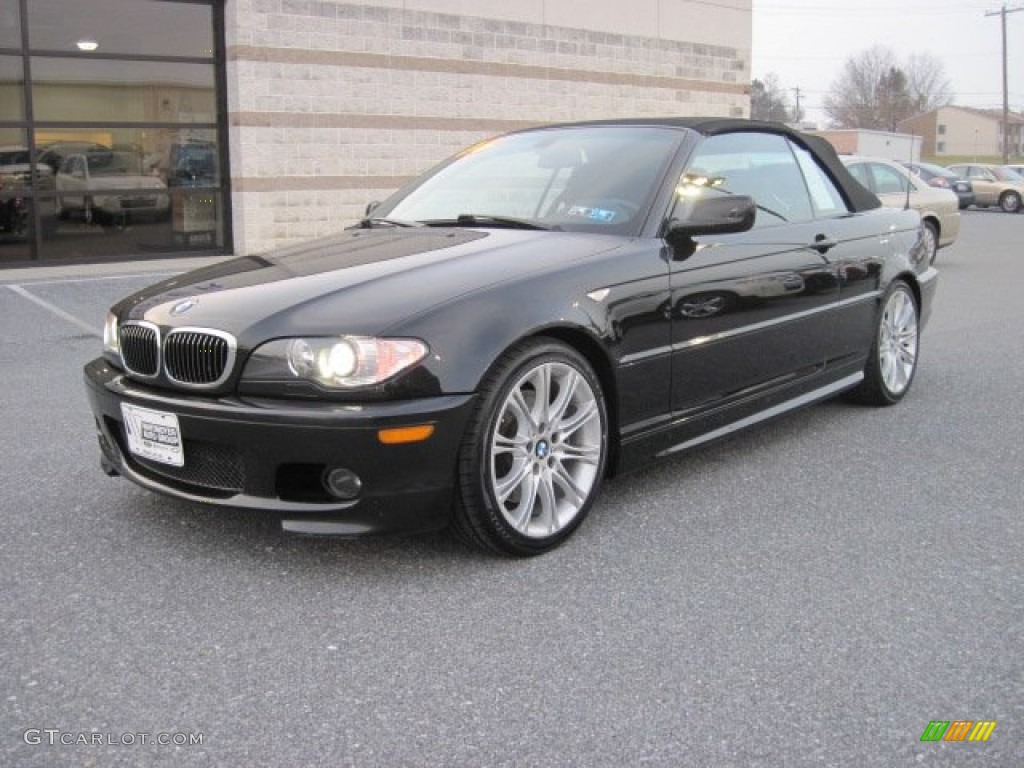 2006 3 Series 330i Convertible - Jet Black / Black photo #2