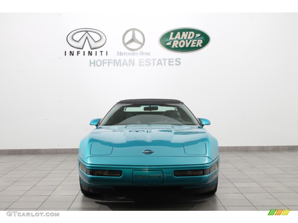 1994 Corvette Convertible - Bright Aqua Metallic / Black photo #3