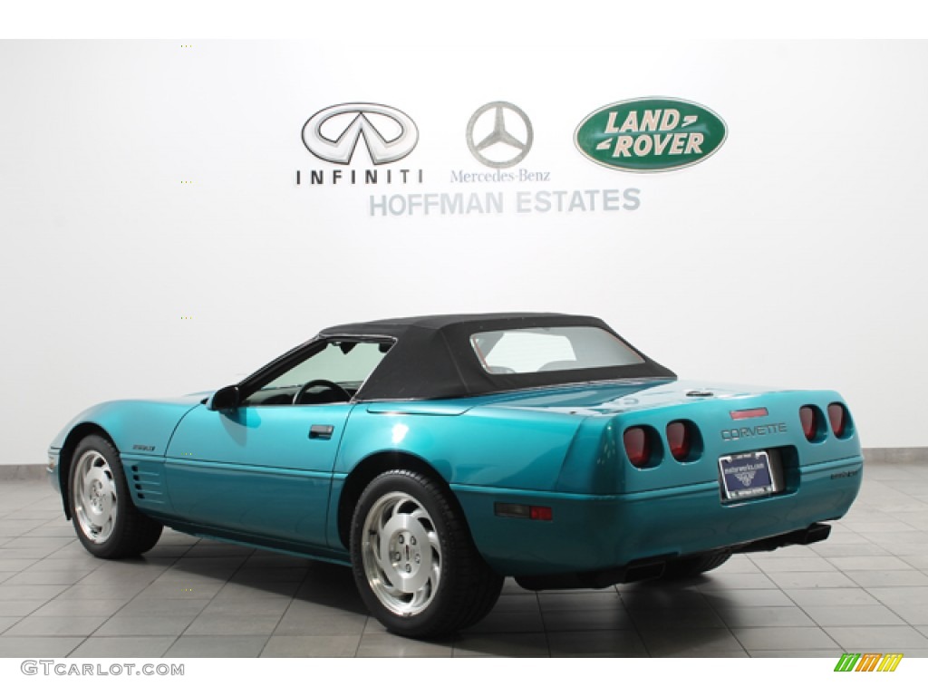 1994 Corvette Convertible - Bright Aqua Metallic / Black photo #5