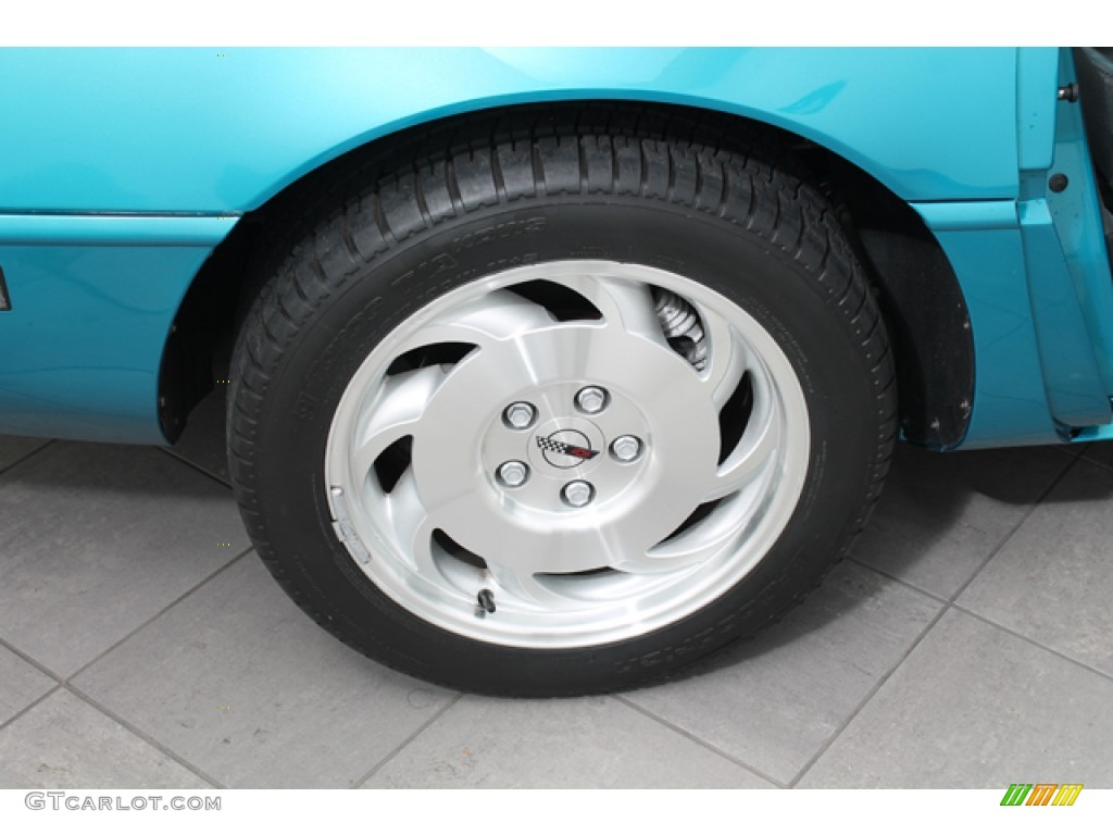 1994 Corvette Convertible - Bright Aqua Metallic / Black photo #21