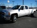 2013 Silver Ice Metallic Chevrolet Silverado 3500HD LTZ Crew Cab 4x4 Dually  photo #7