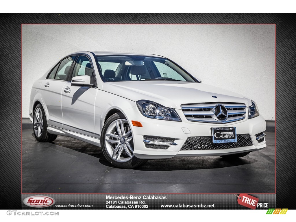 2013 C 250 Coupe - Polar White / Almond/Mocha photo #1