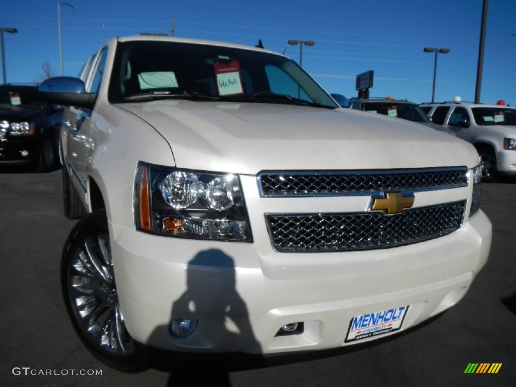 2013 Suburban LTZ 4x4 - White Diamond Tricoat / Ebony photo #1