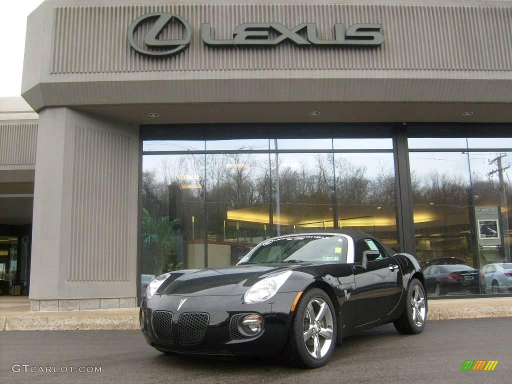 2007 Solstice GXP Roadster - Mysterious Black / Ebony/Red photo #1