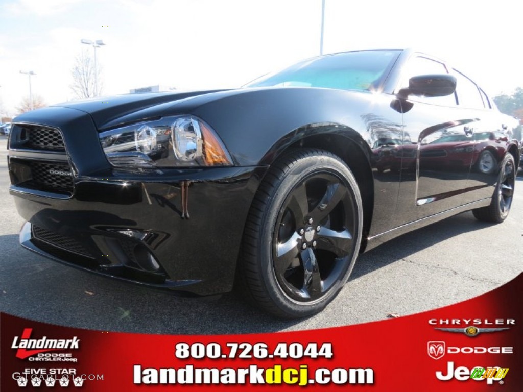 2013 Charger SXT Plus - Pitch Black / Black photo #1