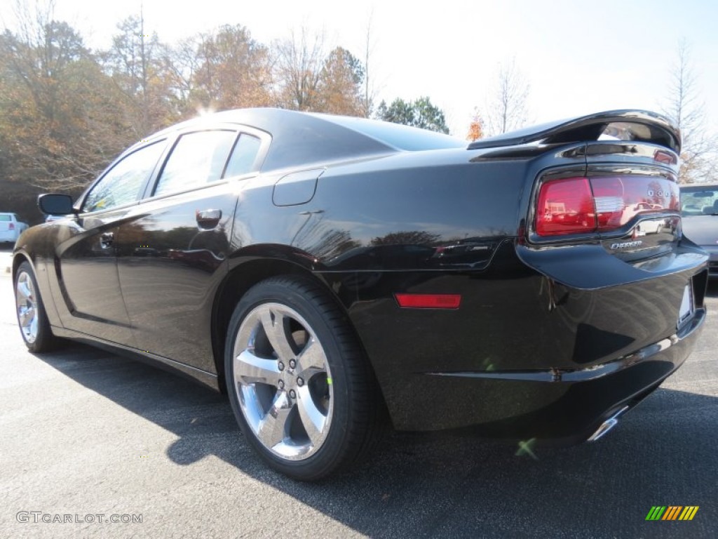 2013 Charger R/T - Pitch Black / Black/Light Frost Beige photo #2