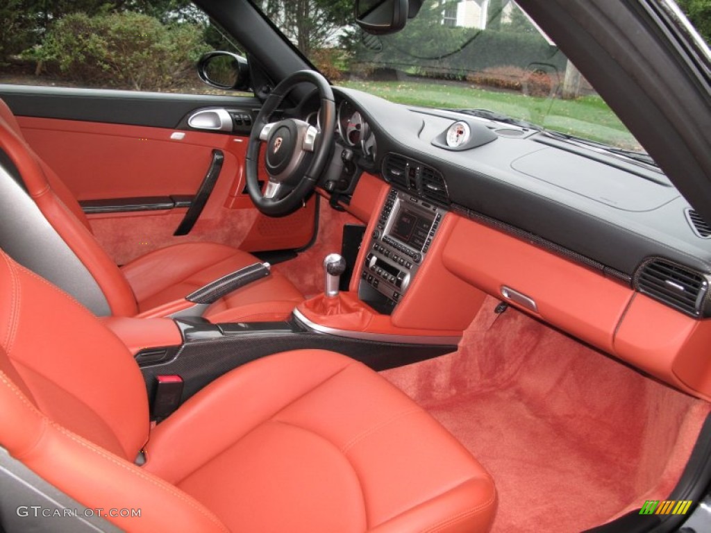 Black/Terracotta Interior 2007 Porsche 911 Turbo Coupe Photo #74226247