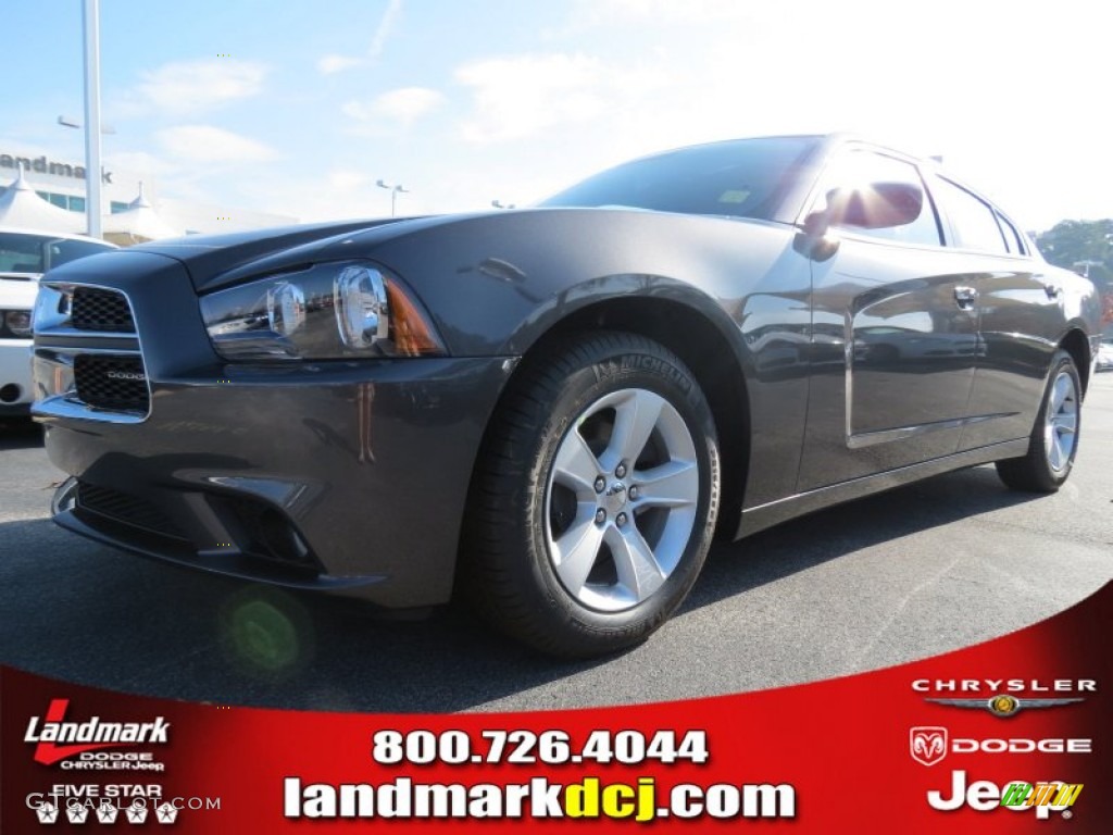 2013 Charger SXT - Granite Crystal / Black photo #1