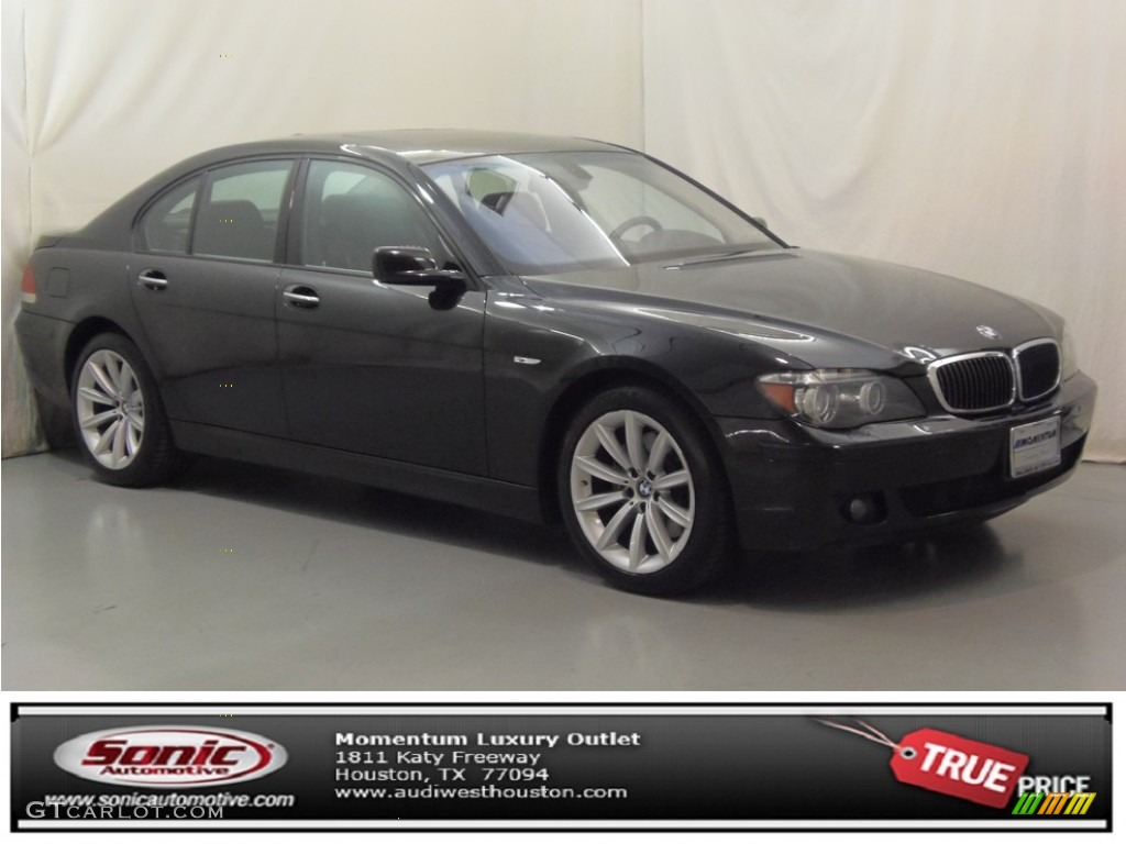 2007 7 Series 750i Sedan - Black Sapphire Metallic / Black photo #1