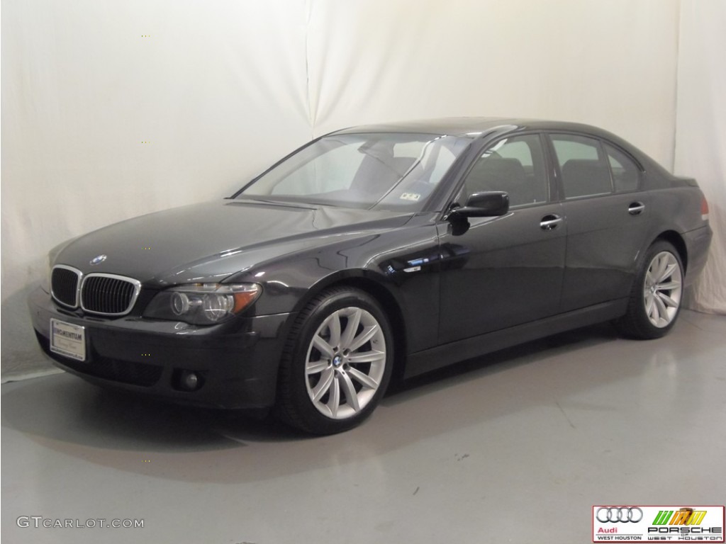 2007 7 Series 750i Sedan - Black Sapphire Metallic / Black photo #3