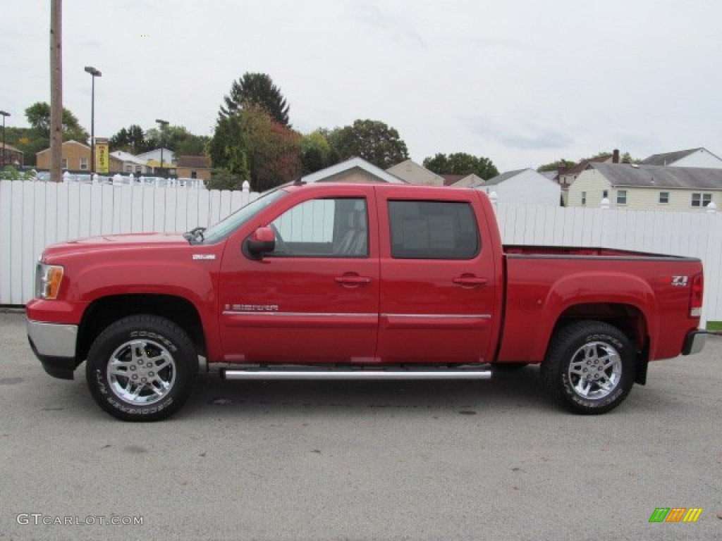 Fire Red 2008 GMC Sierra 1500 SLT Crew Cab 4x4 Exterior Photo #74229915