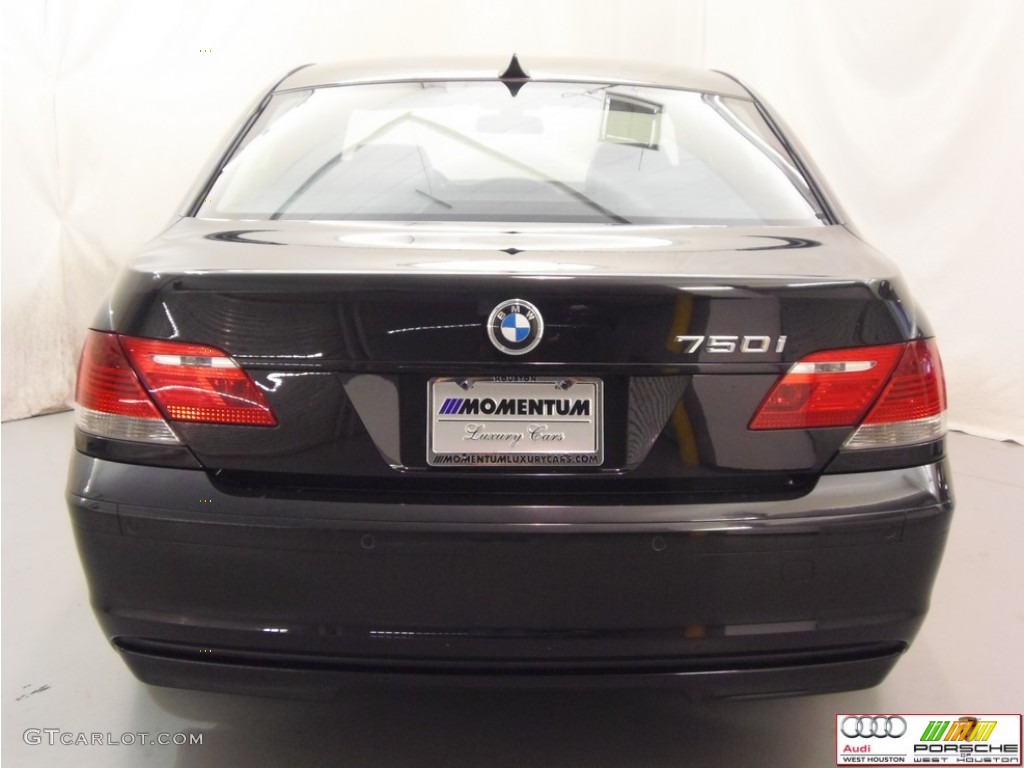 2007 7 Series 750i Sedan - Black Sapphire Metallic / Black photo #19