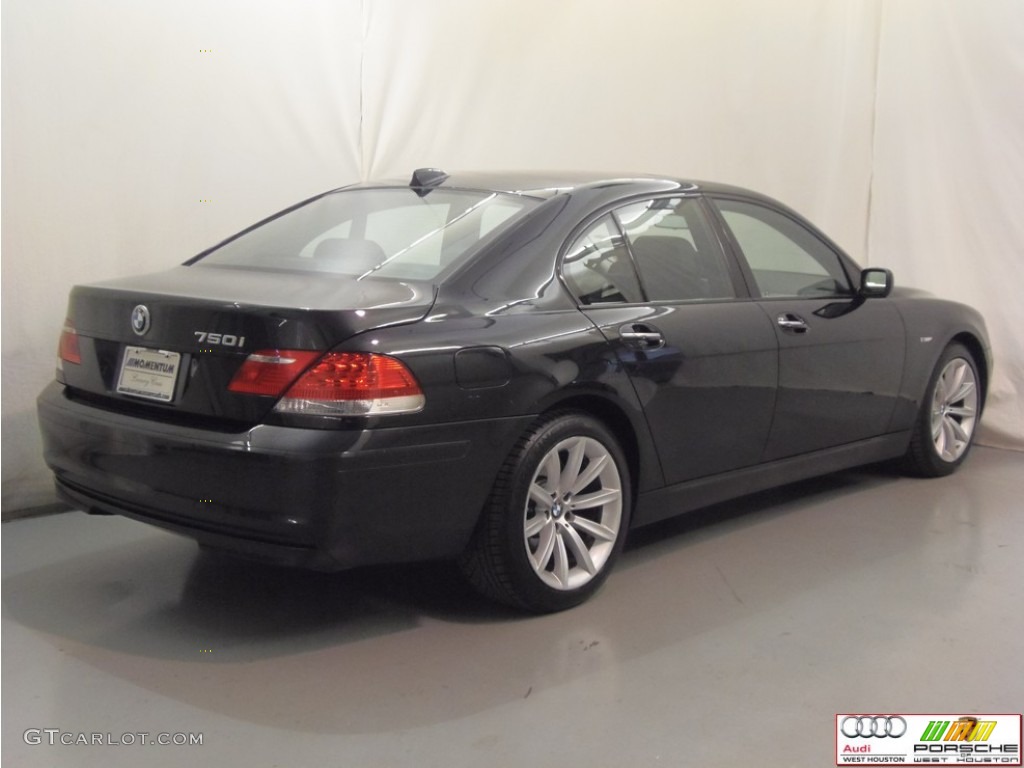 2007 7 Series 750i Sedan - Black Sapphire Metallic / Black photo #20