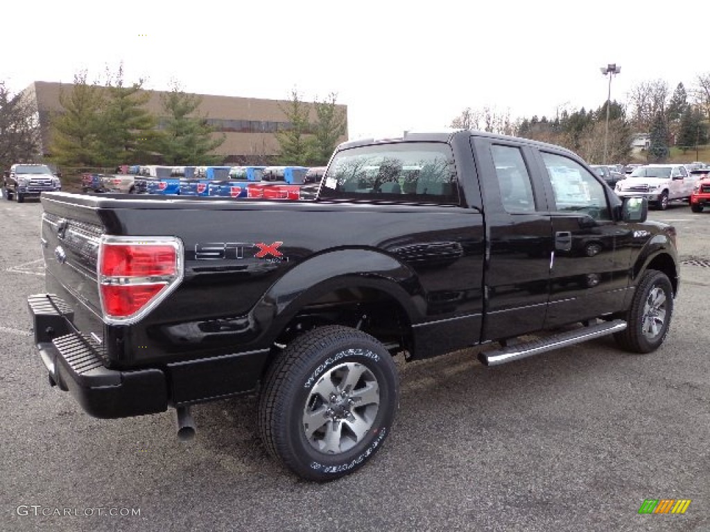 2013 F150 STX SuperCab 4x4 - Tuxedo Black Metallic / Steel Gray photo #2