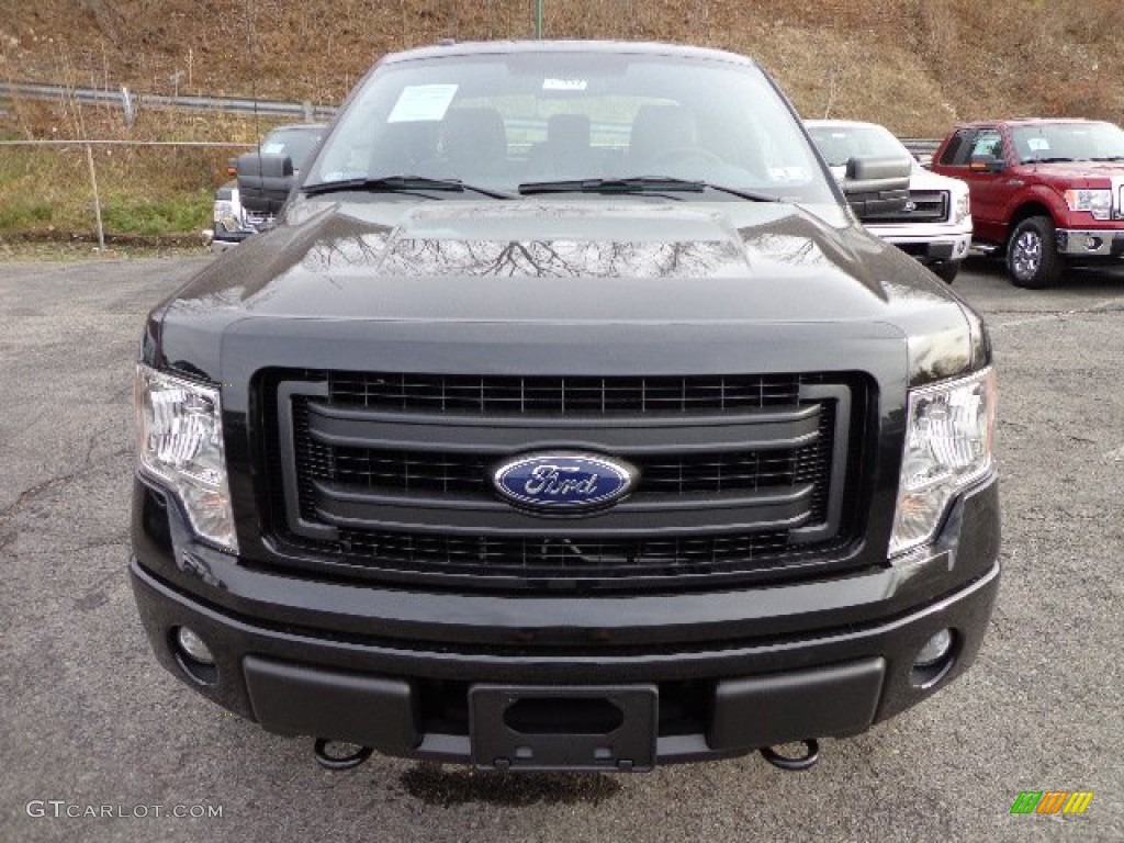 2013 F150 STX SuperCab 4x4 - Tuxedo Black Metallic / Steel Gray photo #6