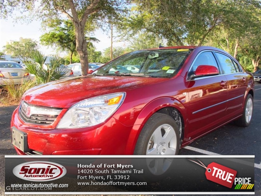 2008 Aura XE - Red Jewel / Gray photo #1