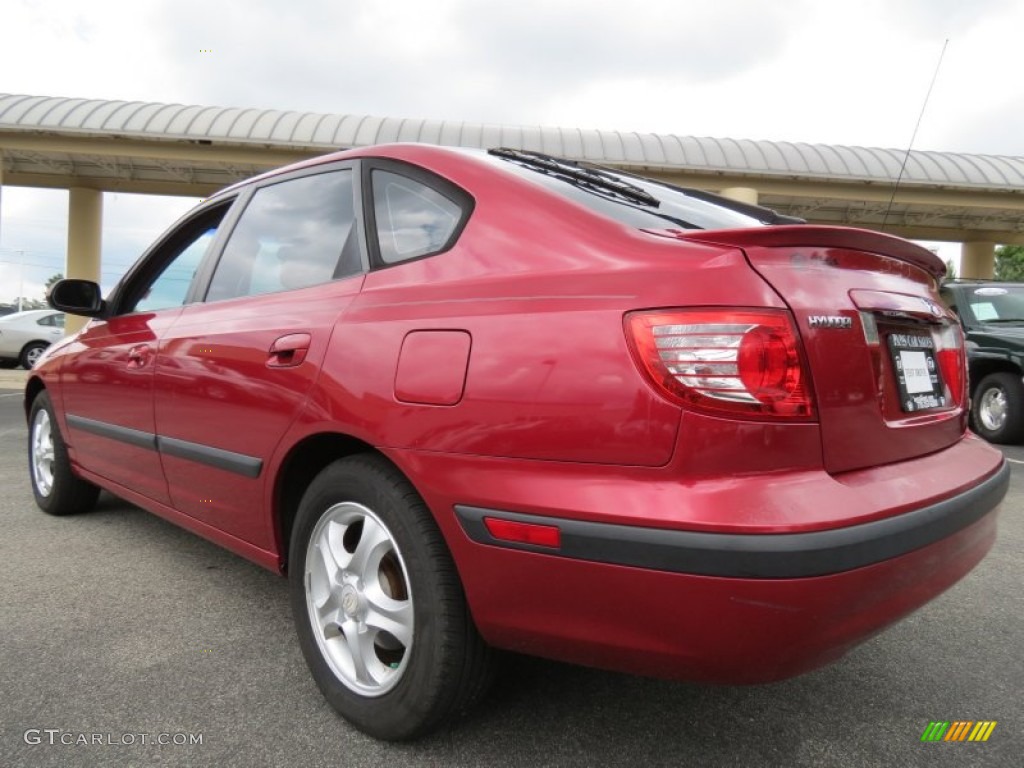 2004 Elantra GT Hatchback - Crimson Dark Red / Gray photo #2