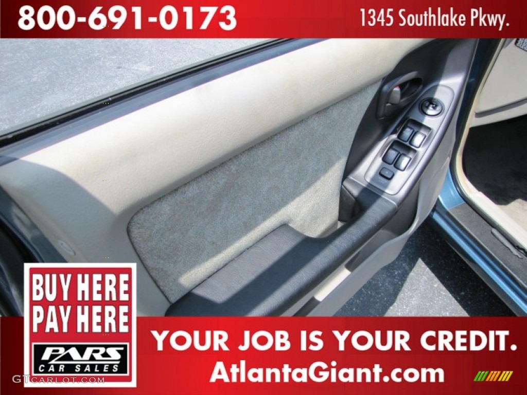 2002 Elantra GLS Sedan - Light Ocean Blue / Beige photo #7