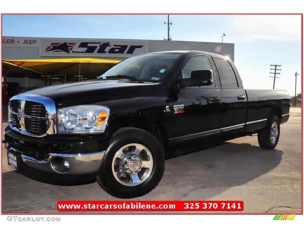 2007 Ram 2500 Lone Star Edition Quad Cab - Brilliant Black / Medium Slate Gray photo #1