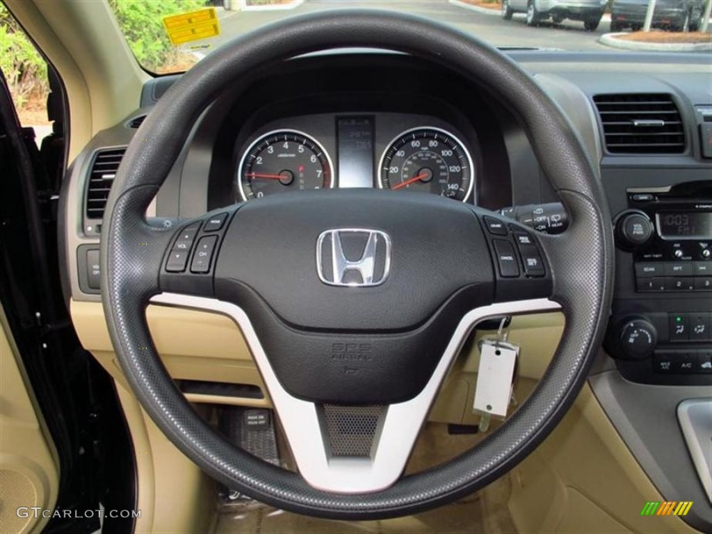 2009 Honda CR-V EX Ivory Steering Wheel Photo #74233365