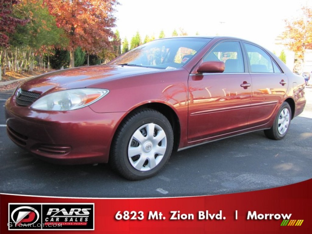 2002 Camry LE - Salsa Red Pearl / Stone photo #1