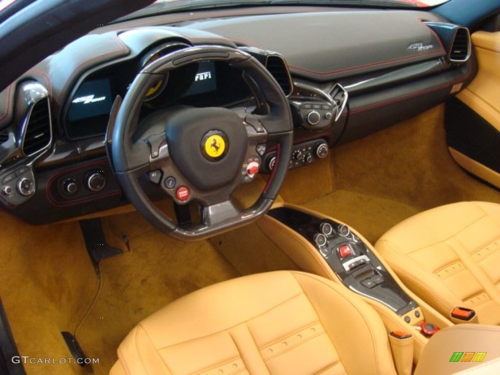 Beige Interior 2012 Ferrari 458 Spider Photo #74234153
