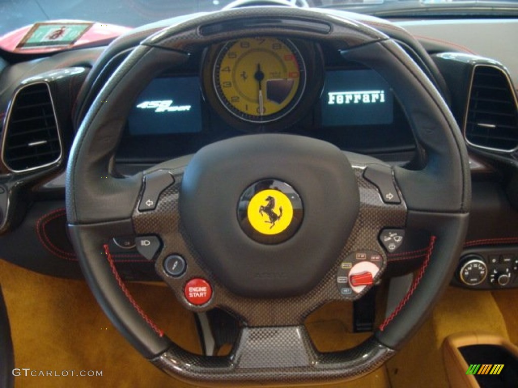 2012 Ferrari 458 Spider Beige Steering Wheel Photo #74234252