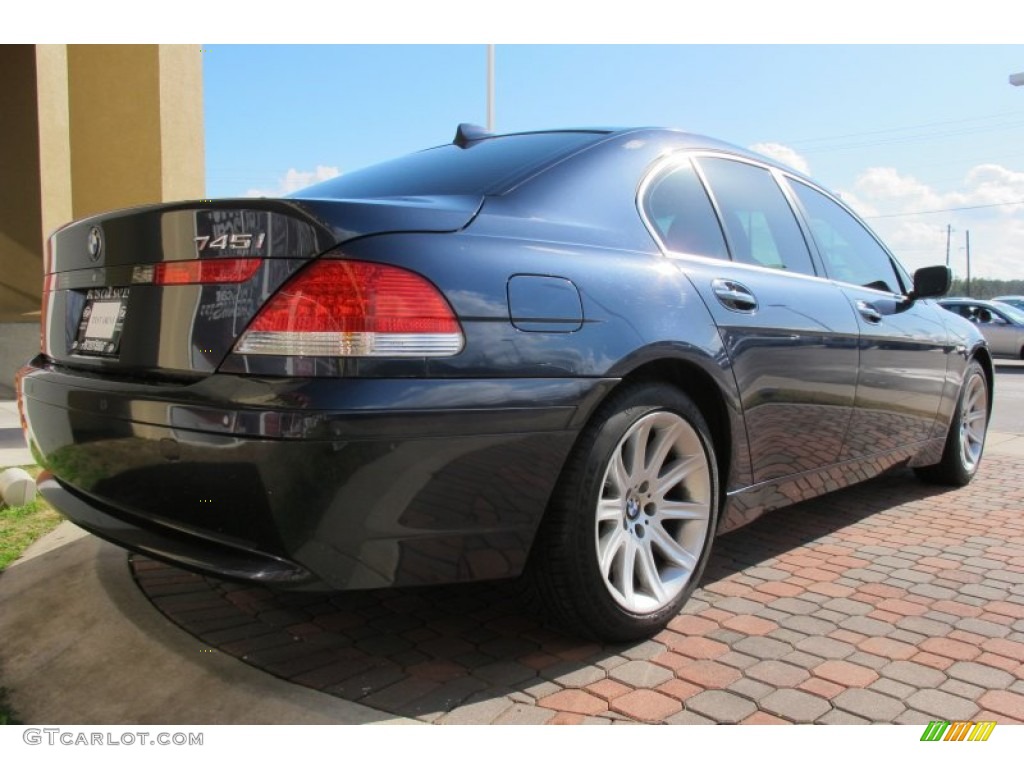 2005 7 Series 745i Sedan - Toledo Blue Metallic / Dark Beige/Beige III photo #3