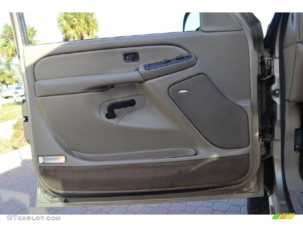 2004 Chevrolet Silverado 2500HD LT Extended Cab 4x4 Tan Door Panel Photo #74236570