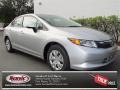 2012 Alabaster Silver Metallic Honda Civic LX Sedan  photo #1