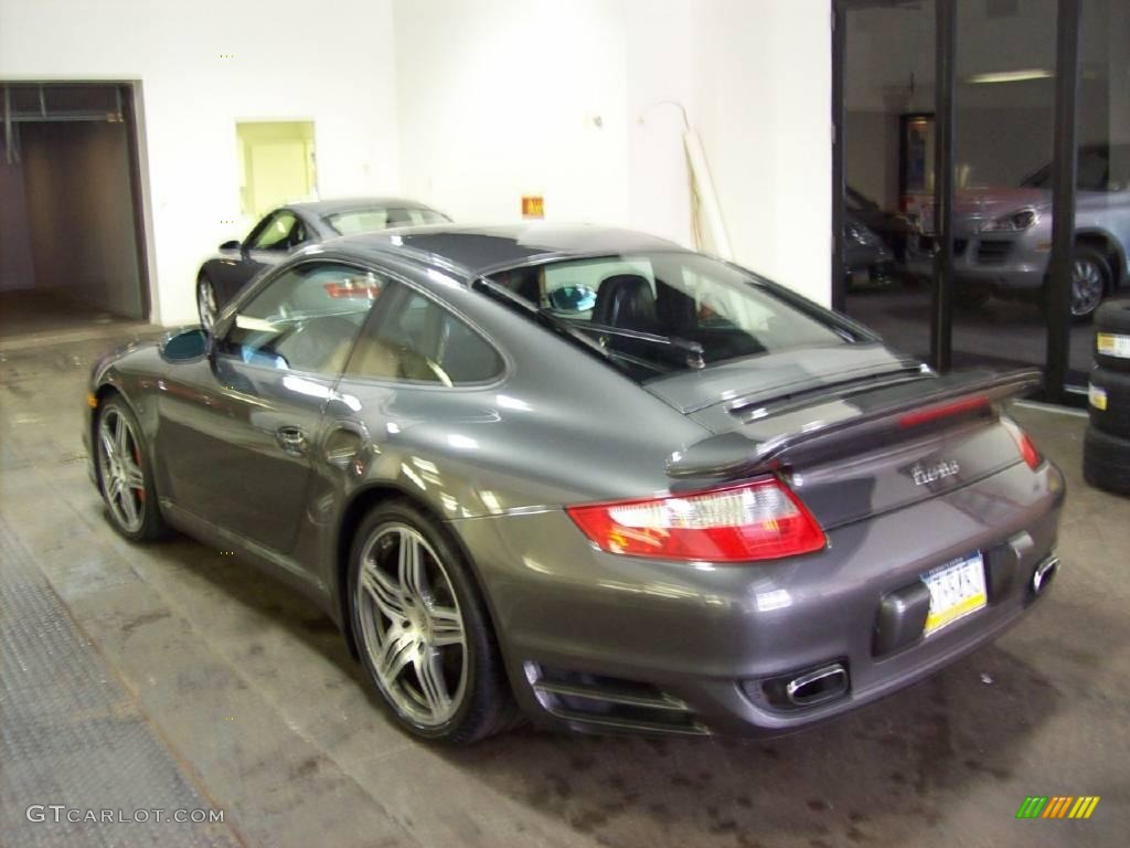 2007 911 Turbo Coupe - Meteor Grey Metallic / Black/Stone Grey photo #3