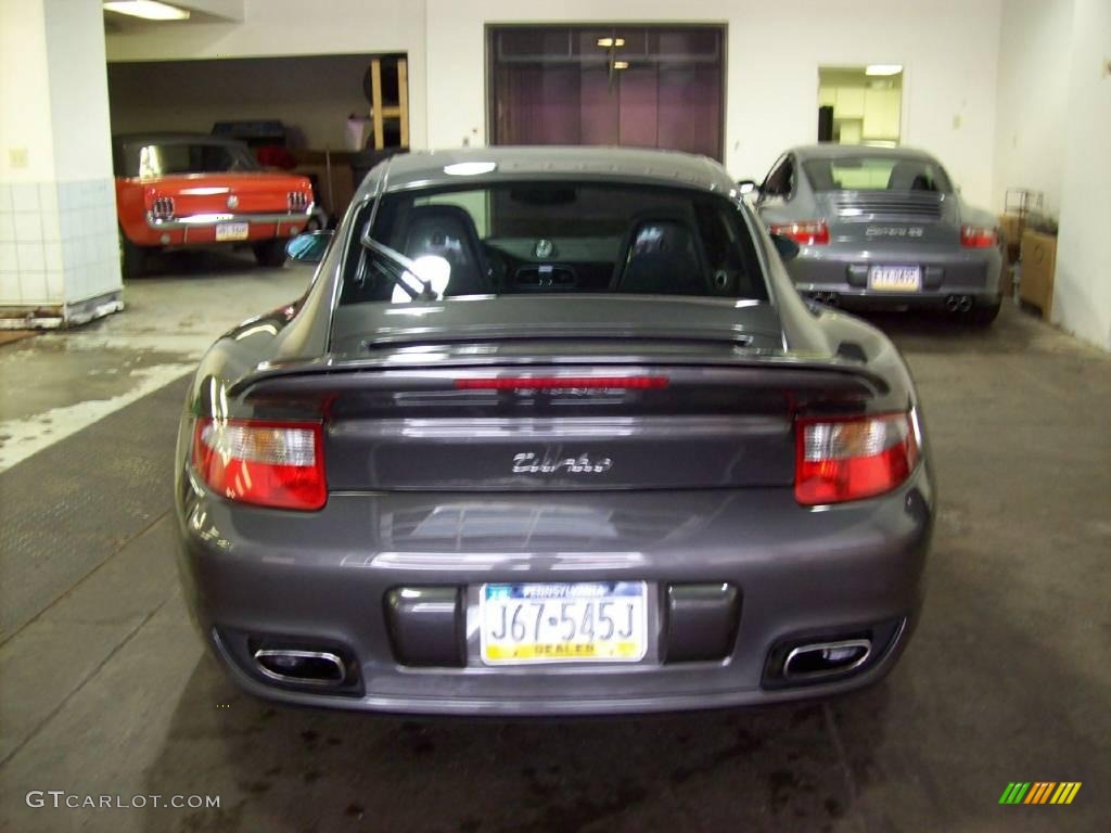 2007 911 Turbo Coupe - Meteor Grey Metallic / Black/Stone Grey photo #4
