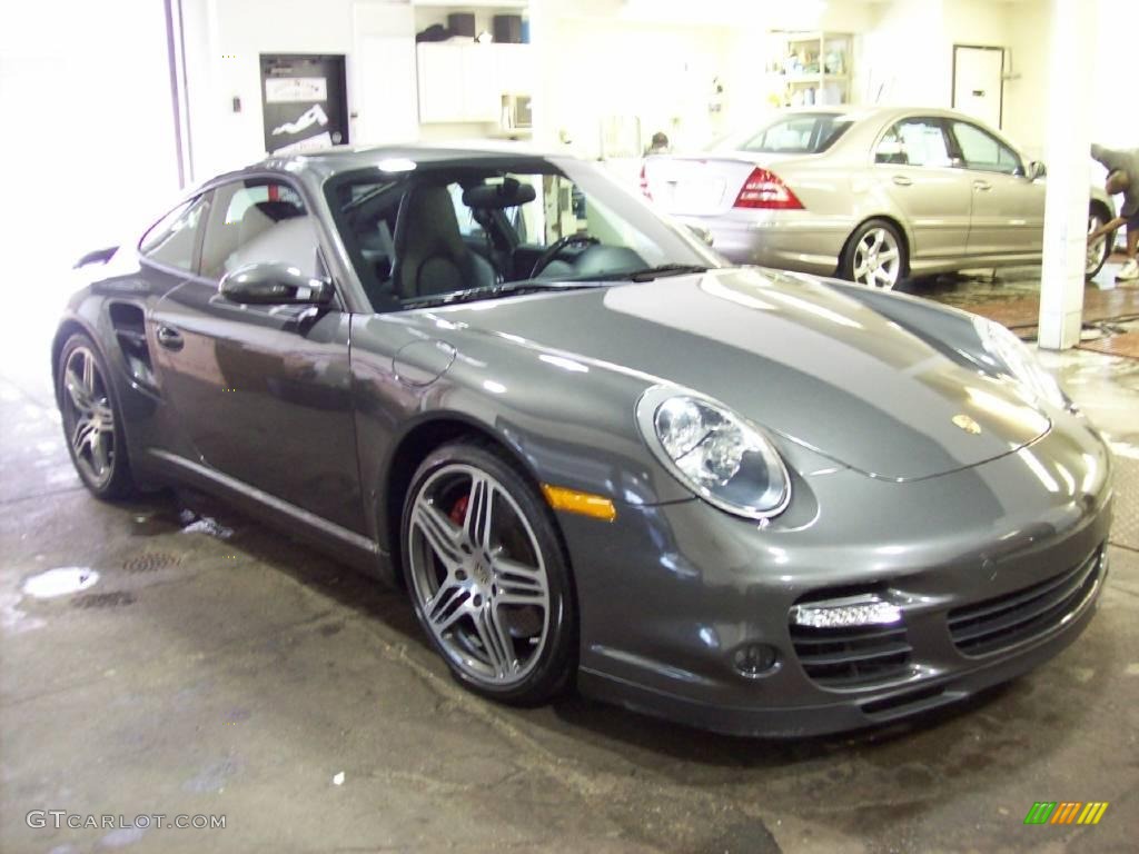 2007 911 Turbo Coupe - Meteor Grey Metallic / Black/Stone Grey photo #7