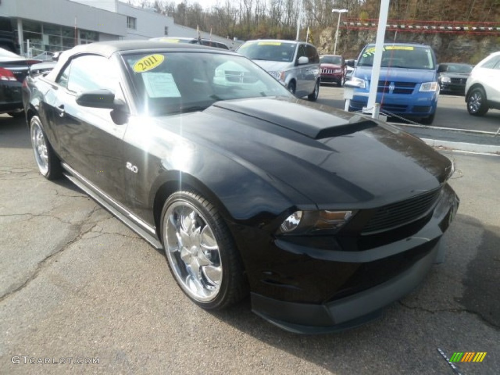 2011 Mustang GT Convertible - Ebony Black / Charcoal Black photo #7