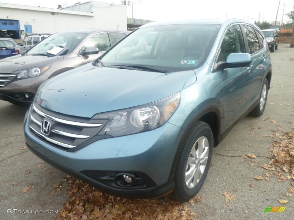 2013 CR-V EX-L AWD - Mountain Air Metallic / Beige photo #7