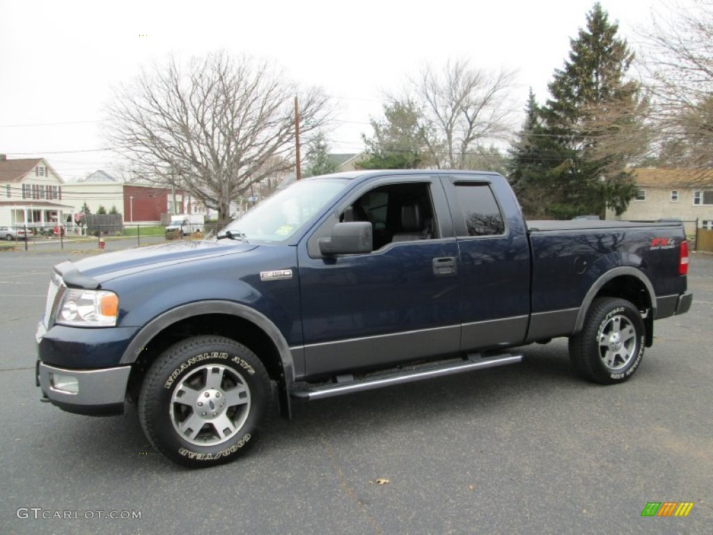 True Blue Metallic 2005 Ford F150 FX4 SuperCab 4x4 Exterior Photo #74240654