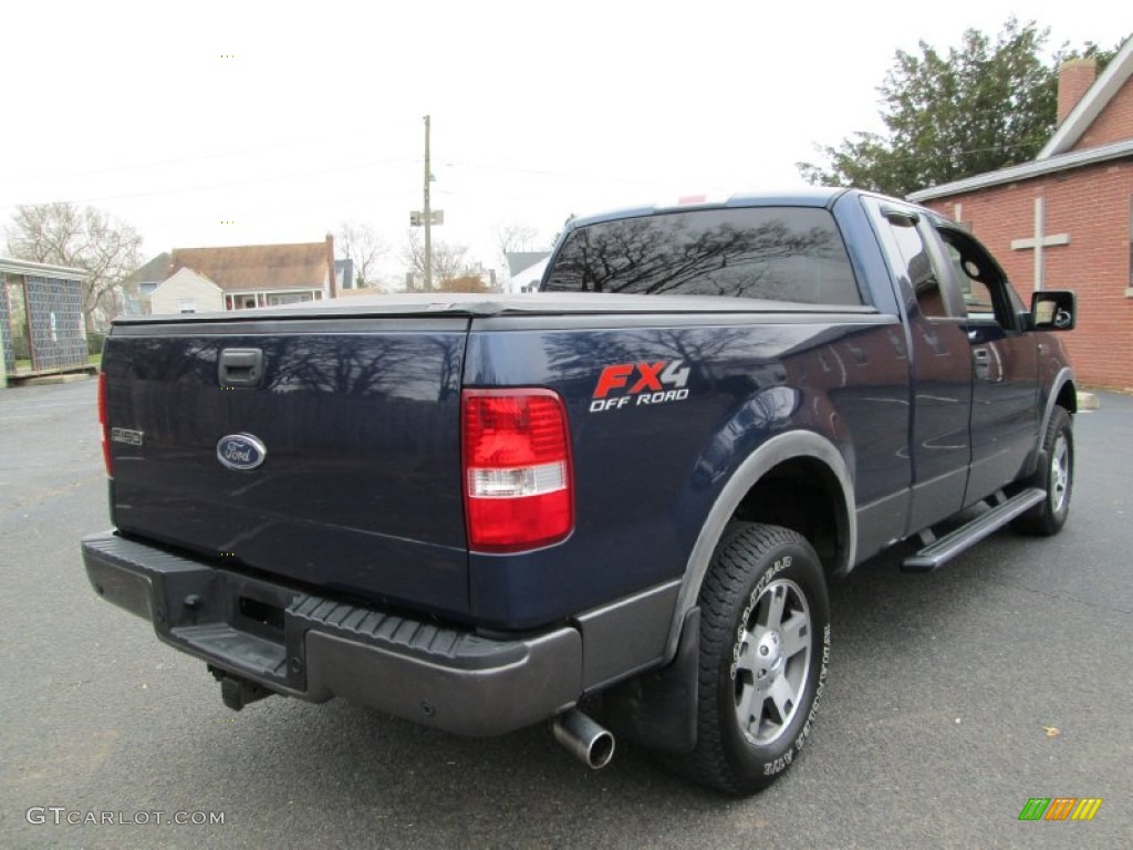 2005 F150 FX4 SuperCab 4x4 - True Blue Metallic / Black photo #7