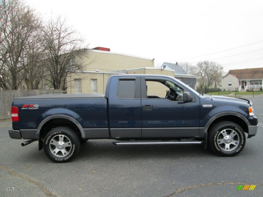 2005 F150 FX4 SuperCab 4x4 - True Blue Metallic / Black photo #9