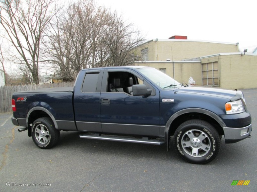 2005 F150 FX4 SuperCab 4x4 - True Blue Metallic / Black photo #10