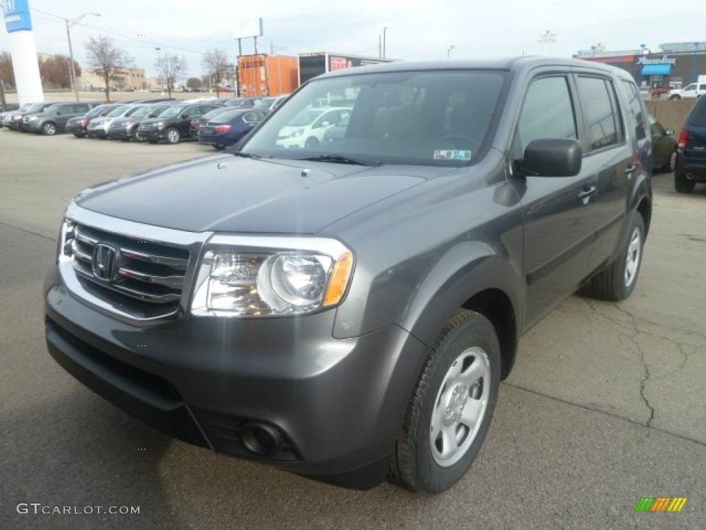 2013 Pilot LX 4WD - Polished Metal Metallic / Gray photo #8