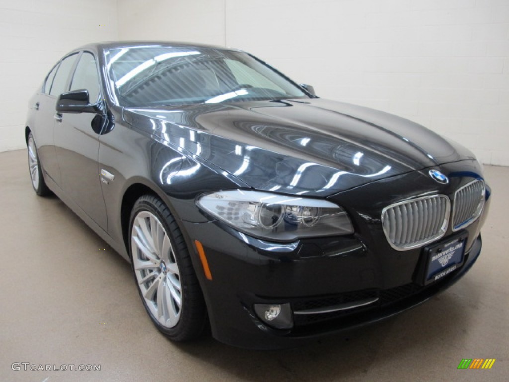 Black Sapphire Metallic 2011 BMW 5 Series 550i xDrive Sedan Exterior Photo #74242013
