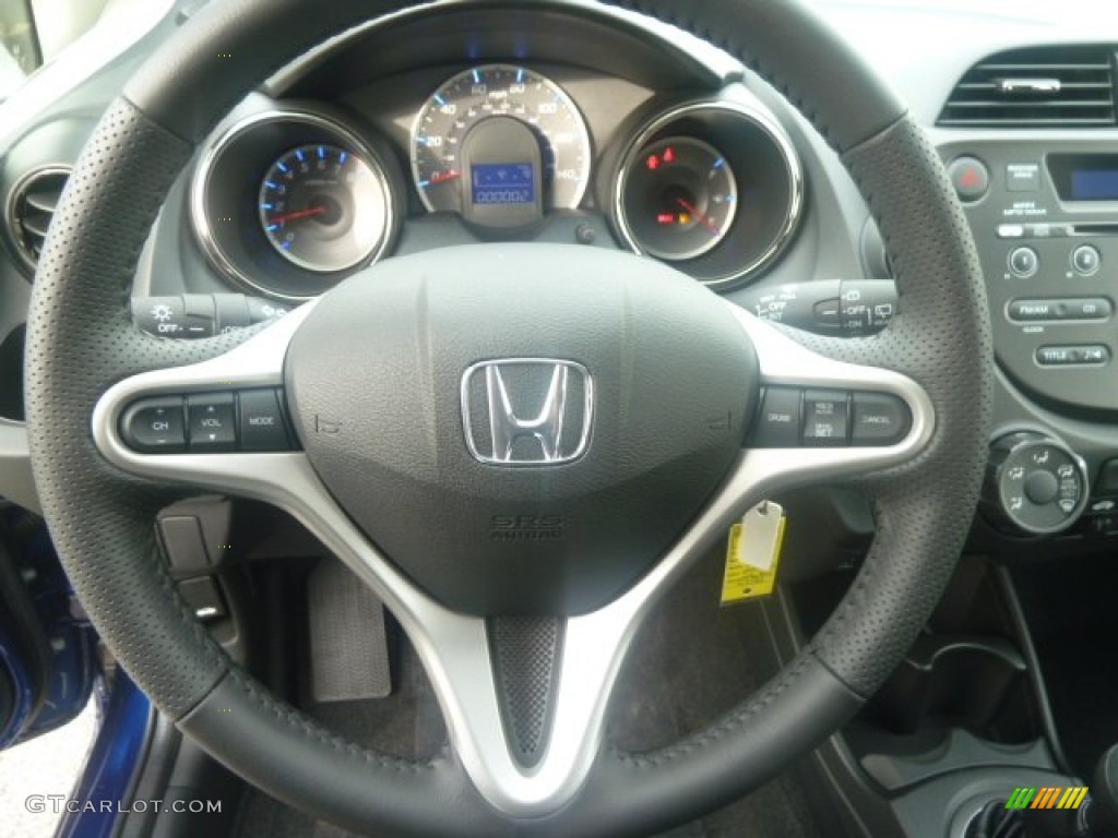 2013 Honda Fit Sport Sport Black Steering Wheel Photo #74242032
