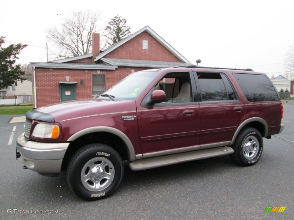 2001 Expedition Eddie Bauer 4x4 - Dark Toreador Red Metallic / Medium Parchment photo #3