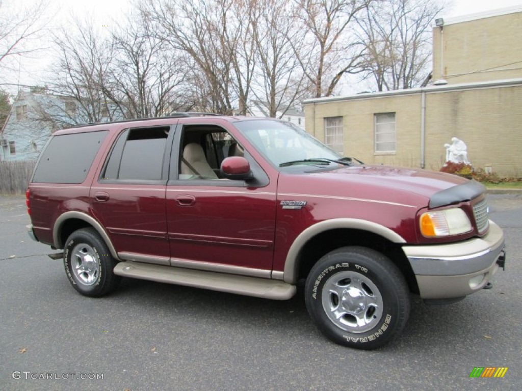 2001 Expedition Eddie Bauer 4x4 - Dark Toreador Red Metallic / Medium Parchment photo #10