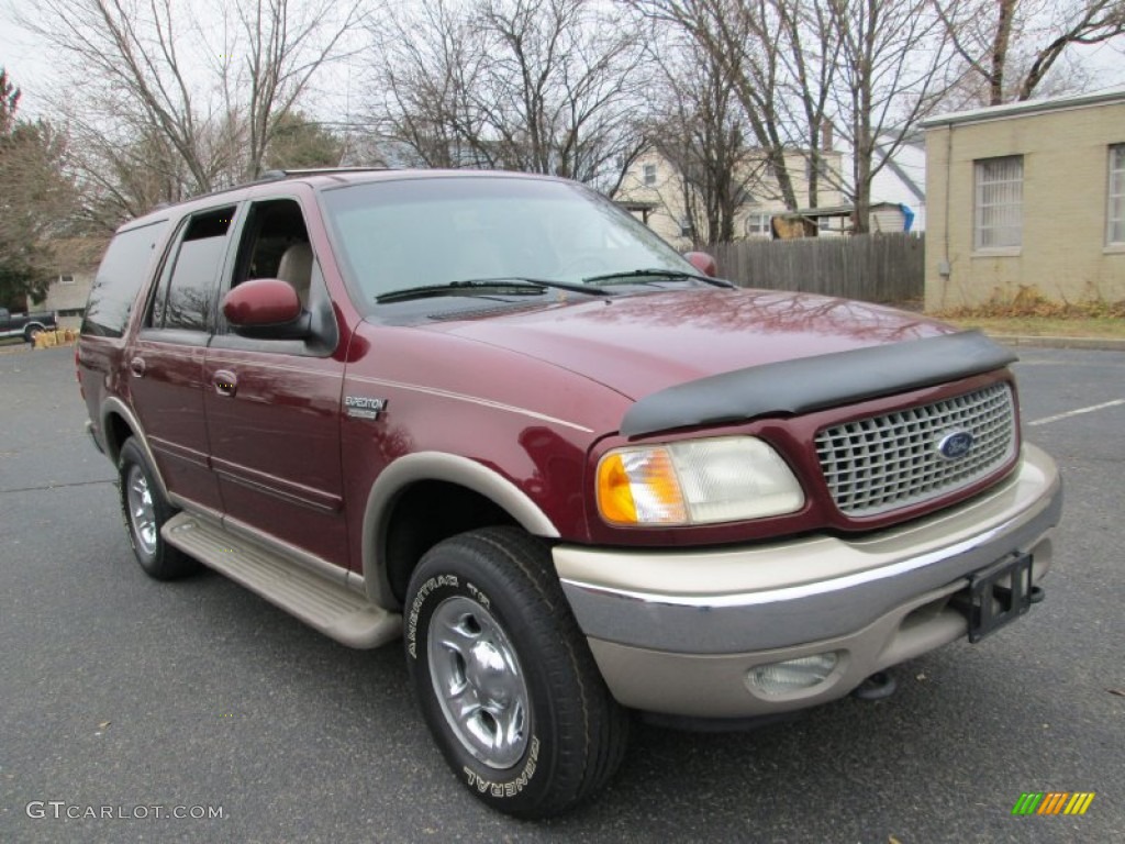 2001 Expedition Eddie Bauer 4x4 - Dark Toreador Red Metallic / Medium Parchment photo #11