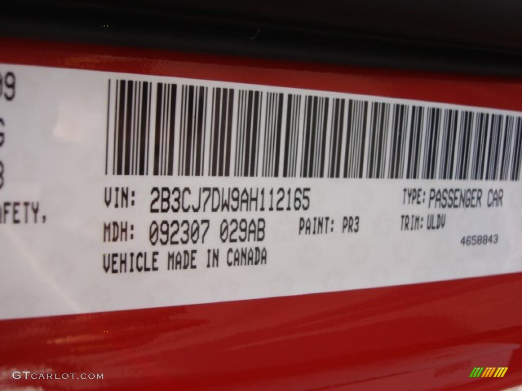 2010 Challenger Color Code PR3 for TorRed Photo #74246375