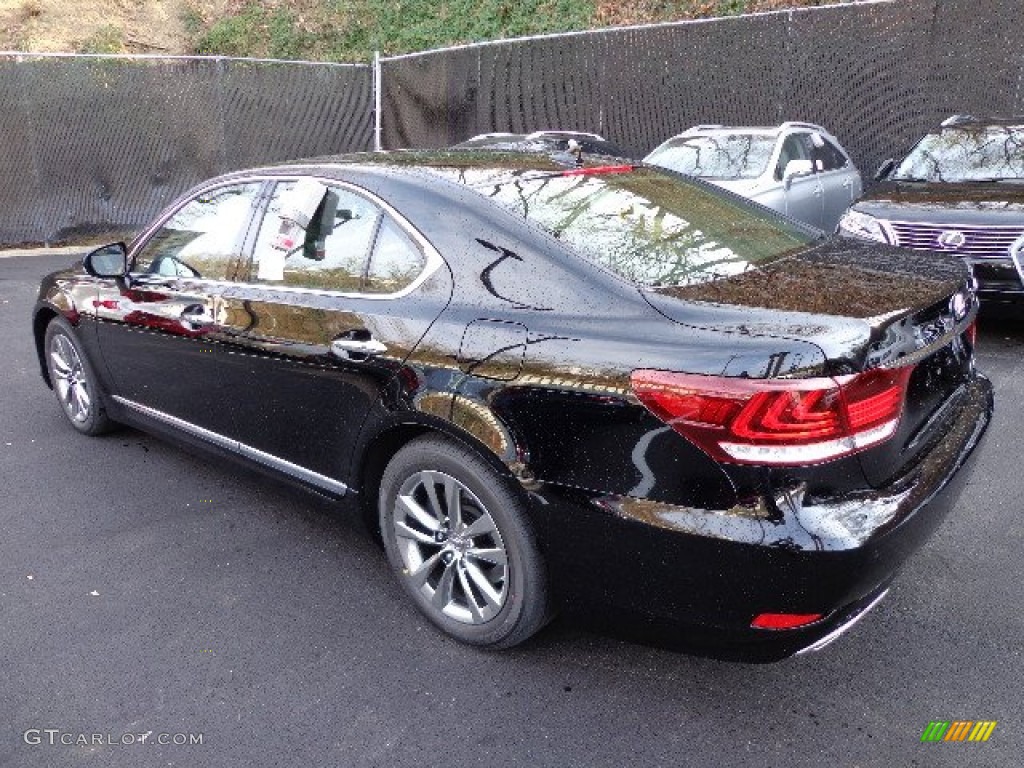2013 LS 460 AWD - Obsidian Black / Black and Saddle Tan/Matte Dark Brown Ash Burl photo #2