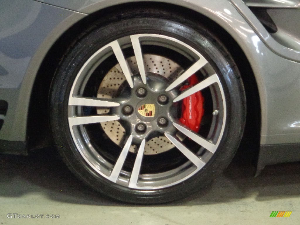 2011 911 Turbo Coupe - Meteor Grey Metallic / Carrera Red photo #24